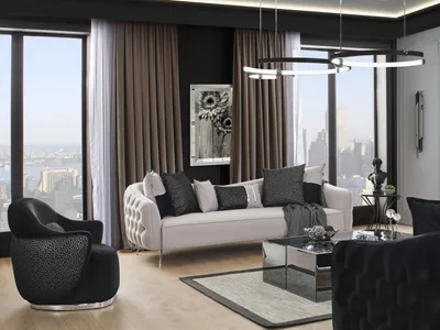 Immagine prodotto di Divano Chesterfield a tre posti Divani a 3 posti di design moderno in tessuto bianco