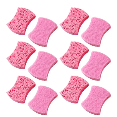 Produktbild von Topfreiniger, Spülschwamm für die Küche, Schwamm mit antibakterieller Wirkung, saugstark,(Rosa + Rosa)