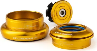 Produktbild von Cane Creek Hellbender 70 Tapered Steuersatz, 1 1/8"-1.5", ZS44/28.6/H8 | EC44/40, short, gold
