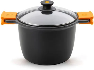 Produktbild von BRA A273905, 6,8 l, Rund, Schwarz, Orange, Aluminium-Guss, Orange, Silikon