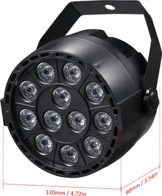 Image de AC90-240V 12 LEDs Par Projecteur, 8 canaux RGBW, DMX Strobe & Sound Mode Actif, éclairage de scène pour discothèque, fête, Noël