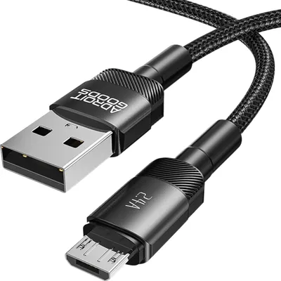 Produktbild von AdroitGoods Micro-Usb zu Usb-A Kabel - 200cm - QC 2.0 Schnellladekabel - Nylon geflochten