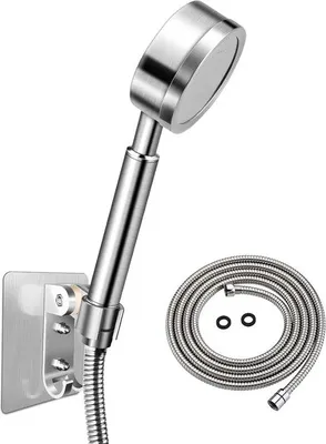 Produktbild von Famanu Handbrause Hochdruck - Edelstahl, 1,5 m Schlauch