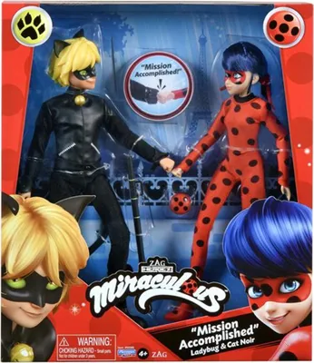 Obrázek produktu pro Sada panenek Miraculous Ladybug a Cat Noir 2 panenky Miraculous Ladybug a Cat Noir od Playmates