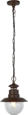Obrázek produktu pro Venkovní světlo kovové sklo D: 21,5 cm H: max. 86 cm IP44 rezavě hnědá E27 kulaté námořní závěsné světlo venkovní
