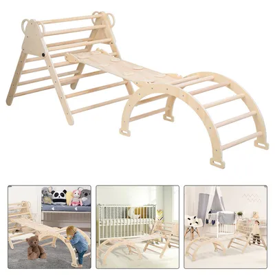 Immagine prodotto di Hengda triangolo di legno per arrampicata Telaio per arrampicata per bambini dai 2 anni in su