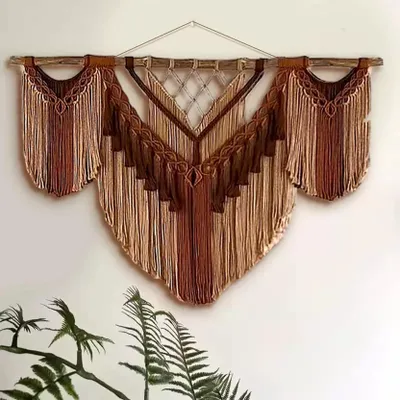 Obrázek produktu pro Macramé nástěnná dekorace - geometrický design - 140x95 cm
