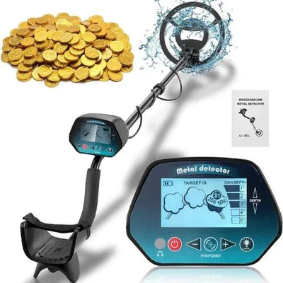 Obrázok produktu pre Detektor kovov, vysoká presnosť, vodotesný, nastaviteľný, LCD