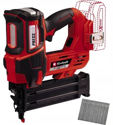 Zdjęcie produktu dla Einhell 4257795, Pistolet do gwoździ/zszywek, Czerwony, 60 strzały/min, 1,5 cm, 5 cm, Bateria