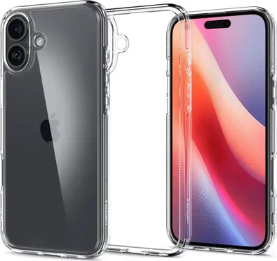 Produktbild von Spigen Ultra Hybrid, Cover, Apple, iPhone 16, 15,5 cm (6.1"), Transparent
