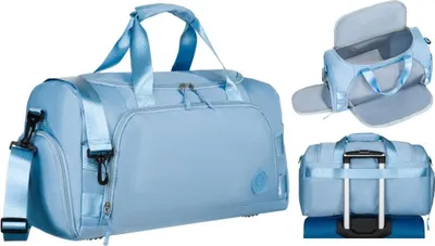 Obrázek produktu pro Peterson cestovní taška modrá s uchycením na kufr 21 l 50 cm