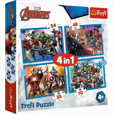 Obrázek produktu pro Marvel Avengers, 4 v 1 puzzle (Kinderpuzzle)