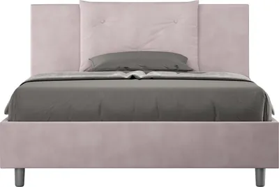 Produktbild von ITYHOME - Gepolstertes Bett mit Lattenrost 140x210 mit Mikrofaserbezug Fliederfarbe Appia