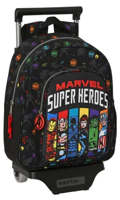 Zdjęcie produktu dla Safta 612379020 Super Heroes 10 l 27 x 10 x 33 cm Plecak na kółkach Czarny Czarny Rozmiar uniwersalny