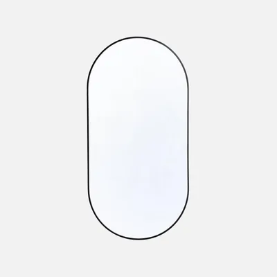Produktbild von sweeek - Ovaler Aluminiumspiegel 120cm - Schwarz