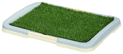 Produktbild von PawHut Welpentoilette Hundetoilette Welpenklo Kunstgras Hunde WC Blau 63x48,5cm