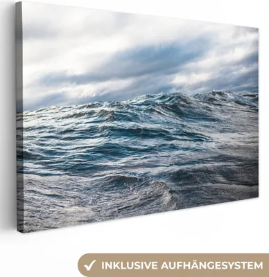 Produktbild von OneMillionCanvasses® - Leinwandbilder - 150x100 cm, Meer - Golf - Norwegen, Wandbilder Kunstdruck Wanddekoration