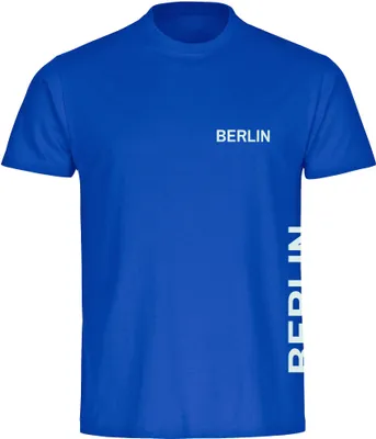 Produktbild von multifanshop Kinder T-Shirt - Berlin blau - Brust & Seite, blau, Größe 128