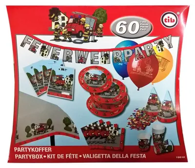 Produktbild von Feuerwehr - Party-Koffer für 8 Personen
