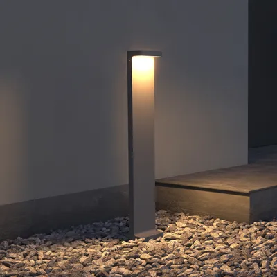 Produktbild von doporro Außenleuchte Wegeleuchten Außen, 6W LED Stehleuchte, 3000K Aussenleuchte Stehlampe, Außenpollerleuchte 60CM IP65 Sandgrau dunkel LumaTorch