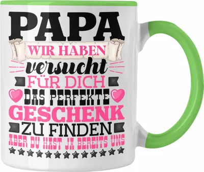 Produktbild von Trendation - Papa Geschenk Tasse Geschenkidee für Besten Vater Geschenk von Tochter an Vater Vatertag Spruch (Grün)