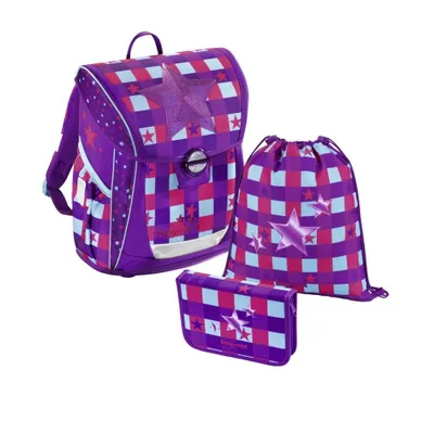 Produktbild von Hama School Aktentasche - 3 -Stück -Set, BaggyMax Fabby Pink Star