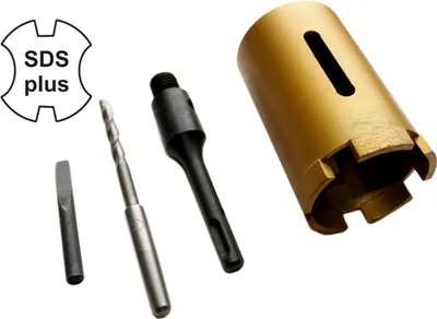 Obrázok produktu pre Diamantová korunka SDS Plus 82mm, Vŕtacia korunka do muriva