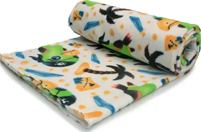 Image de Tissu polaire DTY imprimé (250 g), perroquets, vert, 50 x 160 cm