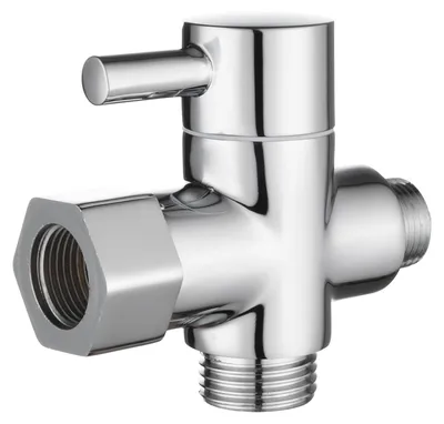 Zdjęcie produktu dla Zawór trójdrożny mosiężny, przełącznik trójdrożny 3/8" - 12/17, do toalety, bidetu, prysznica