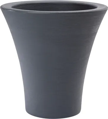 Produktbild von Garden Italia - Runder Pflanzentopf Conico, 44cm, Aus Anthrazitfarbener Harz, Italy - Für Innen- und Außenbereiche, Frostsicher, Leicht, St...