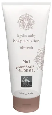 Productafbeelding van Shiatsu massageolie en glijmiddel 2-in-1, 200 ml, voor erotische massages