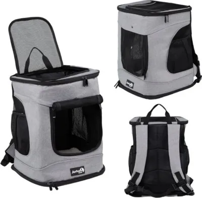Produktbild von Rucksack für Hunde und Katzen JOY, 31x30x41cm, grau