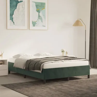 Immagine prodotto di vidaXL Struttura letto senza materasso verde scuro 140x200 cm velluto