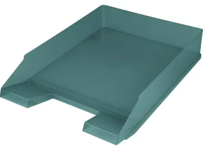 Produktbild von 5x Helit Briefablage A4 bis C4 Grau Greifkerbe Dokumente Büro Tischorganizer Box