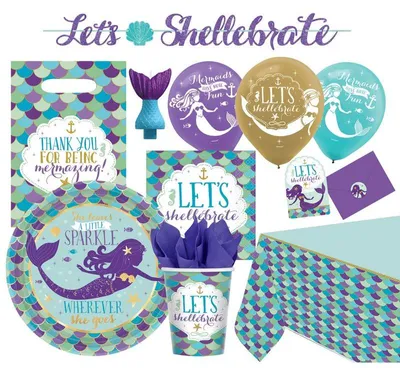Produktbild von Mermaid Wishes Partyset 56-teilig