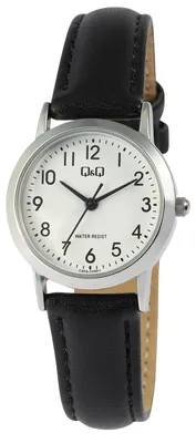 Produktbild von Q&Q Damenuhr, 26 mm Gehäuse, 14 mm Kunstlederarmband, 3 ATM wasserdicht, analog