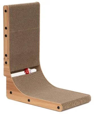Productafbeelding van Krabpaal - Voor Katten - Meubelbescherming - Met Bel - Kattenkruid - 50 cm - Bruin