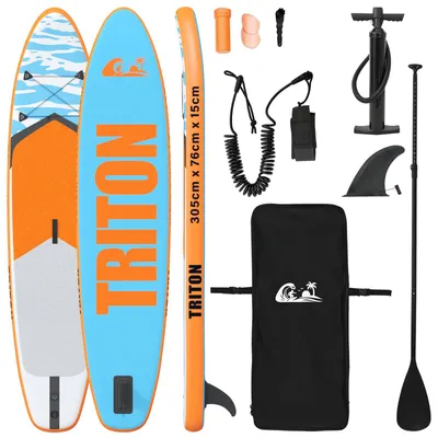 Produktbild von vidaXL Aufblasbares Stand-Up-Paddle-Board TRITON 305 x 76 x 15 cm Blau