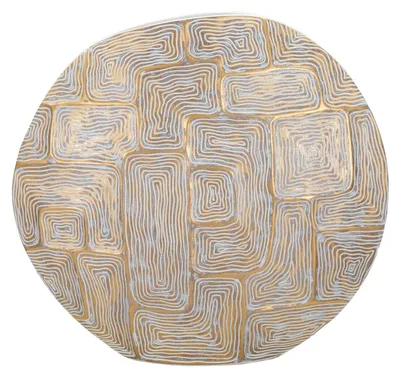 Imagen del producto de Jarrón de poliresina, 48x13x44,5 cm, color dorado y blanco, modelo Eklipsen de Mauro Ferretti