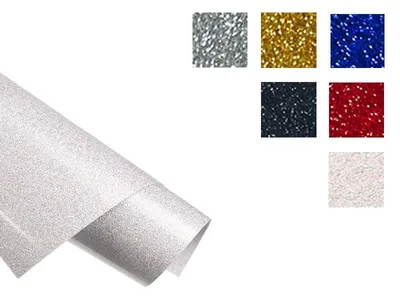 Textil-Plotterfolie, Flexfolie, 30,5 x 152 cm, weißer Glitzer