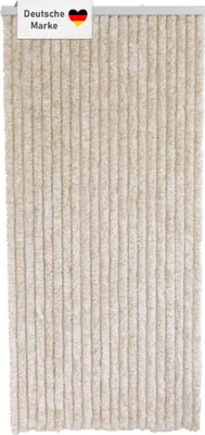 Produktbild von Flauschvorhang 90x200cm beige-weiß meliert, Fliegenschutz, Türvorhang Wohnwagen