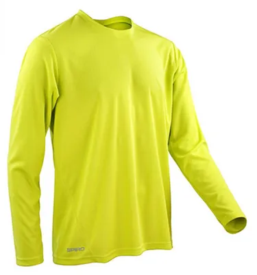 Image de SPIRO S254M | T-shirt à manches longues d'entraînement à séchage rapide pour hommes - Couleur : Lime - Taille : XL