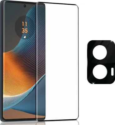 Obrázok produktu pre 1-balenie Motorola Edge 50 Fusion Ochranné sklo na displej & 1-balenie ochrana objektívu - Tvrdené sklo 9H - Super kvalita 3D