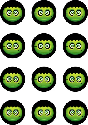Produktbild von Muffinaufleger Cupcakes Muffins Halloween Zuckerpapier Smileys HW08