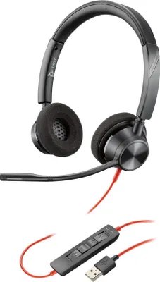 Image de POLY Blackwire 3320 Casque filaire Serre-tête Bureau/Centre d'appels USB Type-A Noir (213934-101)