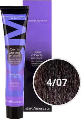 Produktbild von DCM Hair Color Cream Ammonia Free 4-07 Brown 100ml