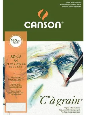 Immagine prodotto di Blocco da disegno Canson C à grain A4, 180 g/m², 30 fogli