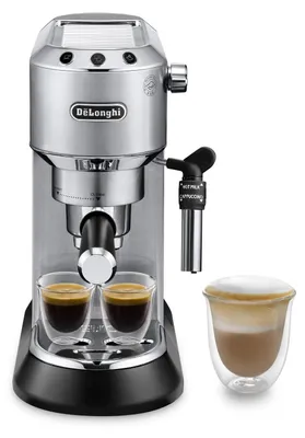 Obrázok produktu pre De’Longhi Dedica Style EC685.M, Espresso kávovar, 1,1 L, kávový sáčok, Mletá káva, 1300 W, Čierna, Kovová, Strieborná