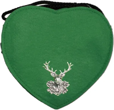 Produktbild von Herz Trachten Handtasche mit Hirsch | Dunkelgrün