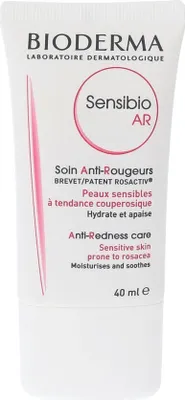 Obrázok produktu pre Bioderma Sensibio AR, Denný a nočný krém, Ženy, Suchá koža, Citlivá pokožka, Tvár, Proti začervenaniu, Hydratačný, Upokojujúci, 40 ml